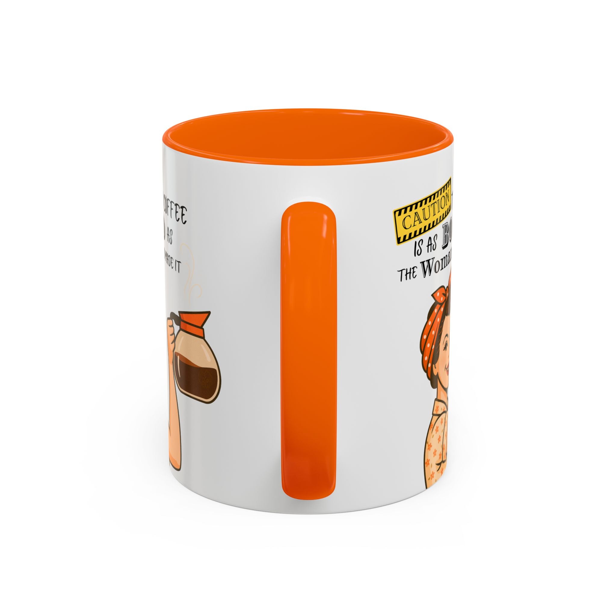Bold Woman Coffee Mug - Caution: This Coffee is as Bold as the Woman Who Made It, Rosie the Riveter, 11oz 15oz Mug, Fun Gift for Her, Retro