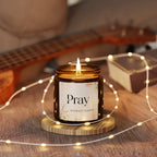 Pray Soy Candle — ‘Pray Without Ceasing’ Scented Amber Jar (Multi-Size)