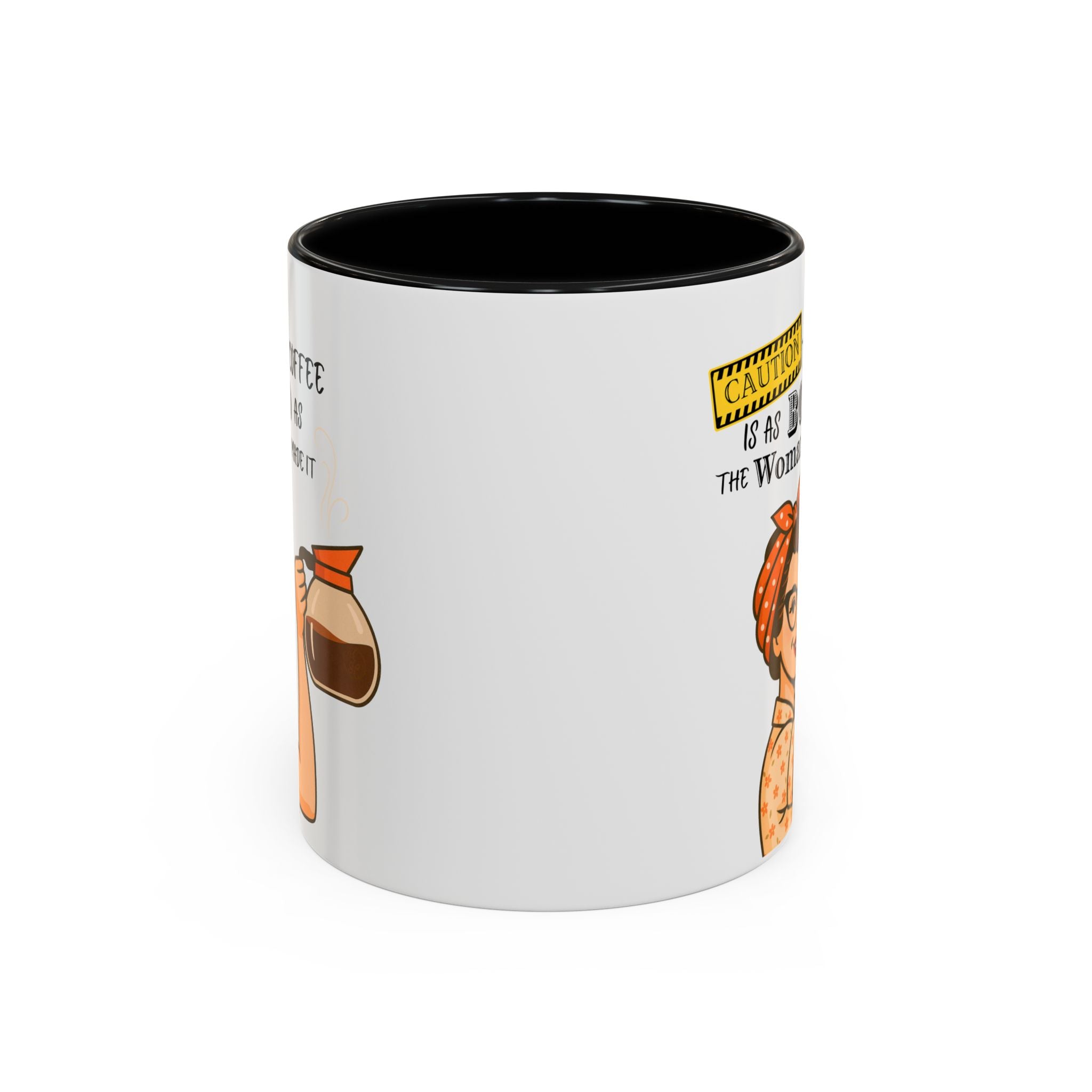 Bold Woman Coffee Mug - Caution: This Coffee is as Bold as the Woman Who Made It, Rosie the Riveter, 11oz 15oz Mug, Fun Gift for Her, Retro