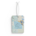 Hope Patchwork Car Air Freshener — "Yet I Still Dare to Hope" Floral Scented Ornament