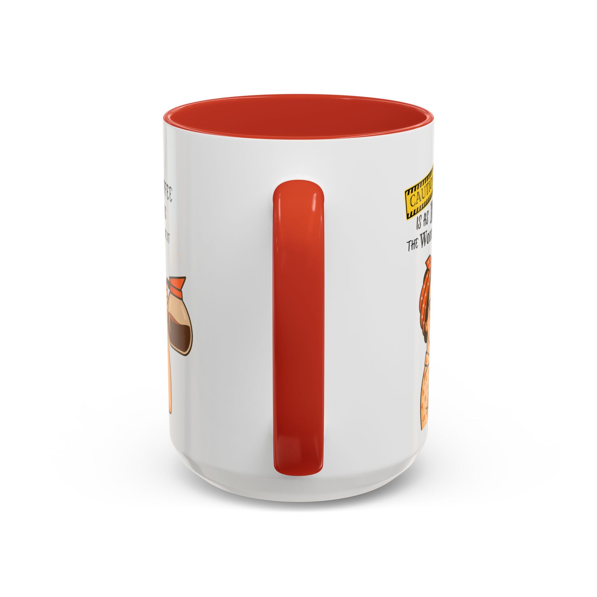Bold Woman Coffee Mug - Caution: This Coffee is as Bold as the Woman Who Made It, Rosie the Riveter, 11oz 15oz Mug, Fun Gift for Her, Retro