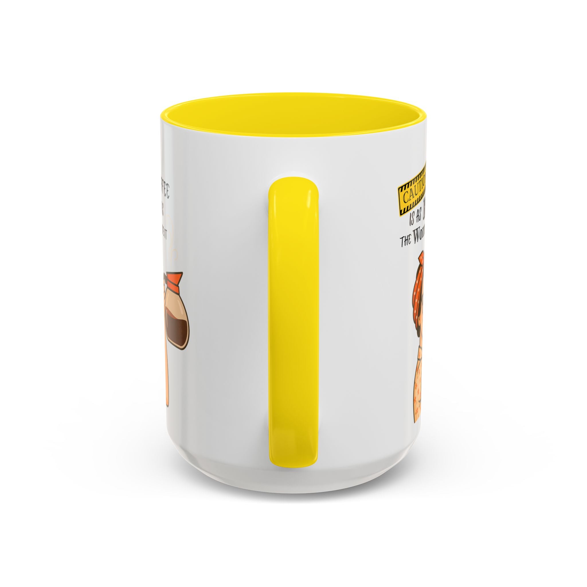 Bold Woman Coffee Mug - Caution: This Coffee is as Bold as the Woman Who Made It, Rosie the Riveter, 11oz 15oz Mug, Fun Gift for Her, Retro