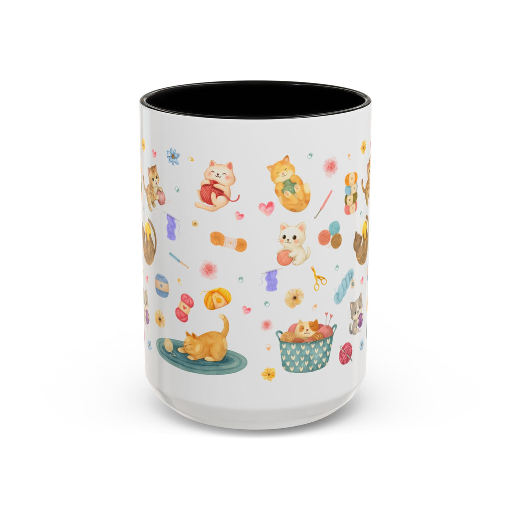 Whimsical Cat-Themed Crochet Coffee Mug, Cute Cat Lover Gift, Animal Lover Decor, Fun Kitchenware, Cat Enthusiast Mug, Gift for Cat Moms