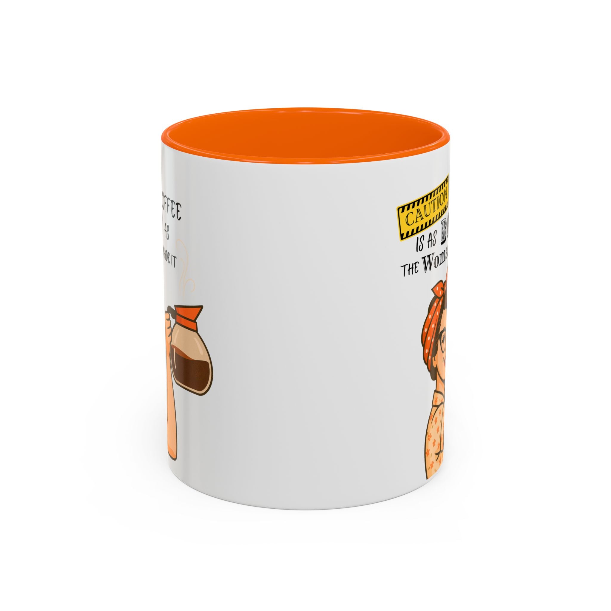 Bold Woman Coffee Mug - Caution: This Coffee is as Bold as the Woman Who Made It, Rosie the Riveter, 11oz 15oz Mug, Fun Gift for Her, Retro