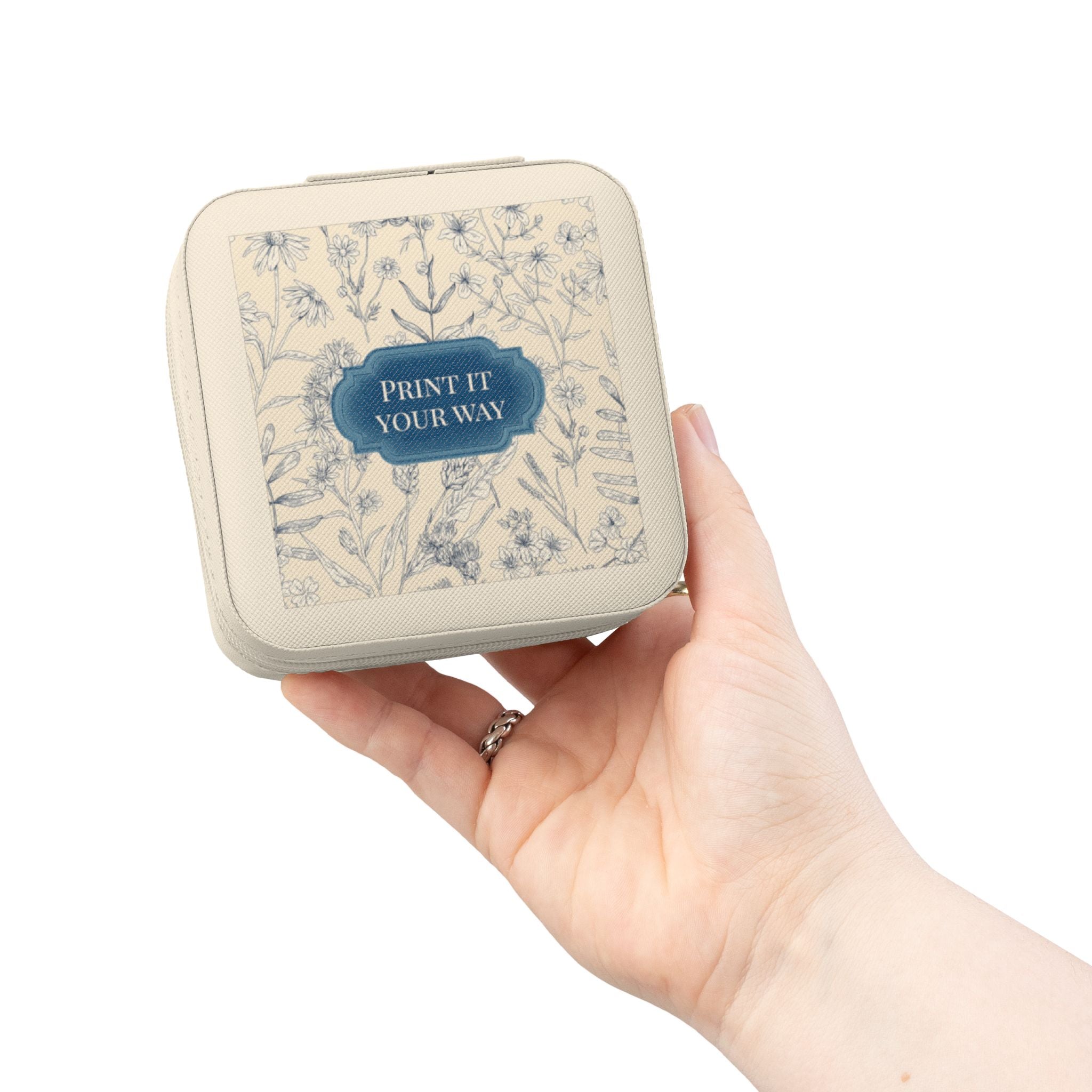 Personalized Jewelry Box, Vintage Style Floral