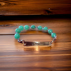 Green Aventurine Gemstone Bracelet with Dream Charm for Women, gift for friend
