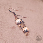 Victorian-Inspired Pearl & Crystal Earrings | Antique Copper Hypoallergenic Dangles