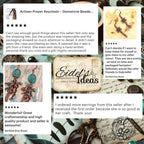 Mediterranean Summer Earrings – Vintage-Inspired Crystal & Copper Dangle Earrings – Artisan Pale Blue and Garnet Red Jewelry Gift