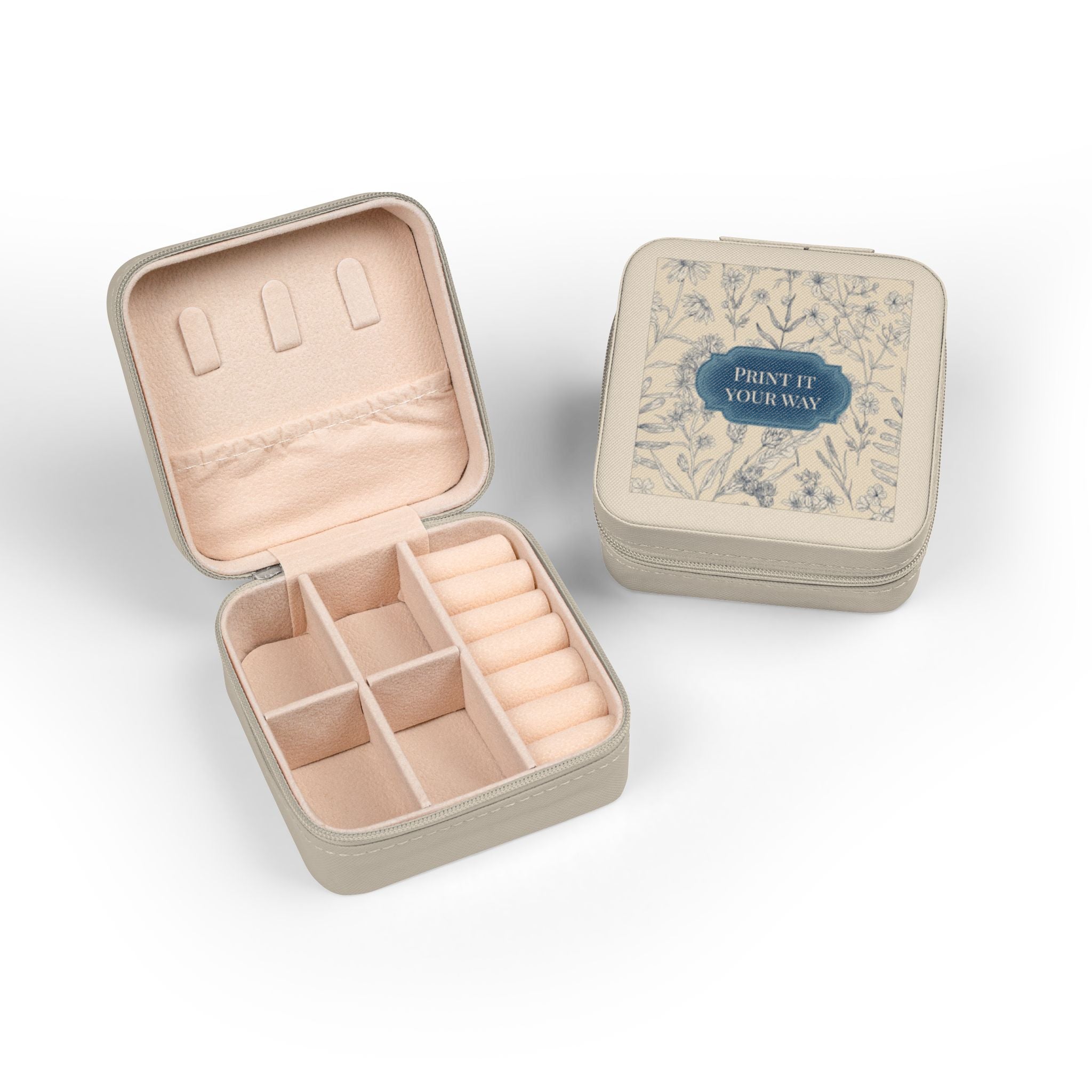 Personalized Jewelry Box, Vintage Style Floral