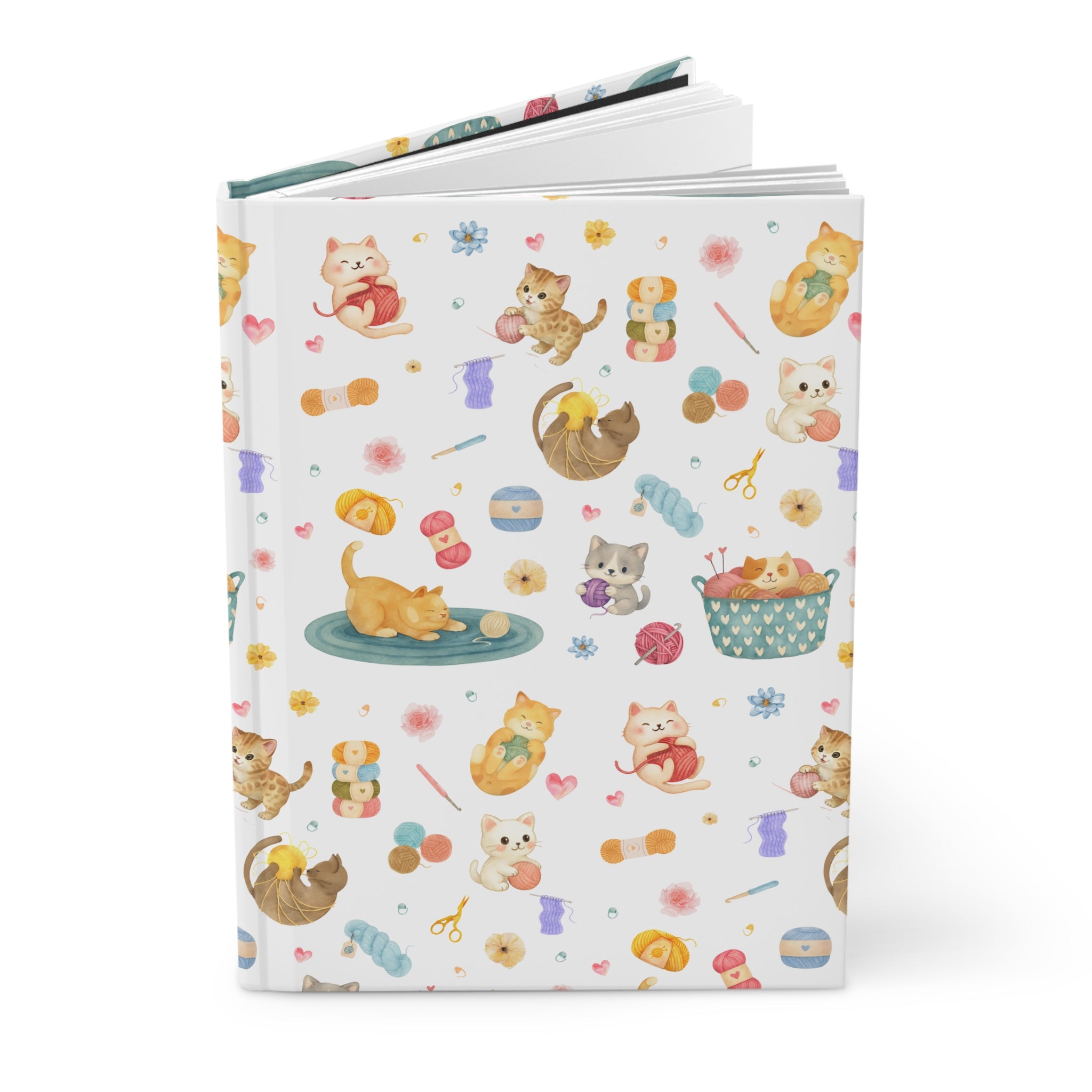 Cats Playing with Yarn, Crochet Journal