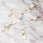 Minimalist Pearl Dangle Earrings | Classic & Lightweight Gold Jewelry