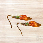Crystal Carrot Dangle Earrings for Spring- Whimsical Jewelry