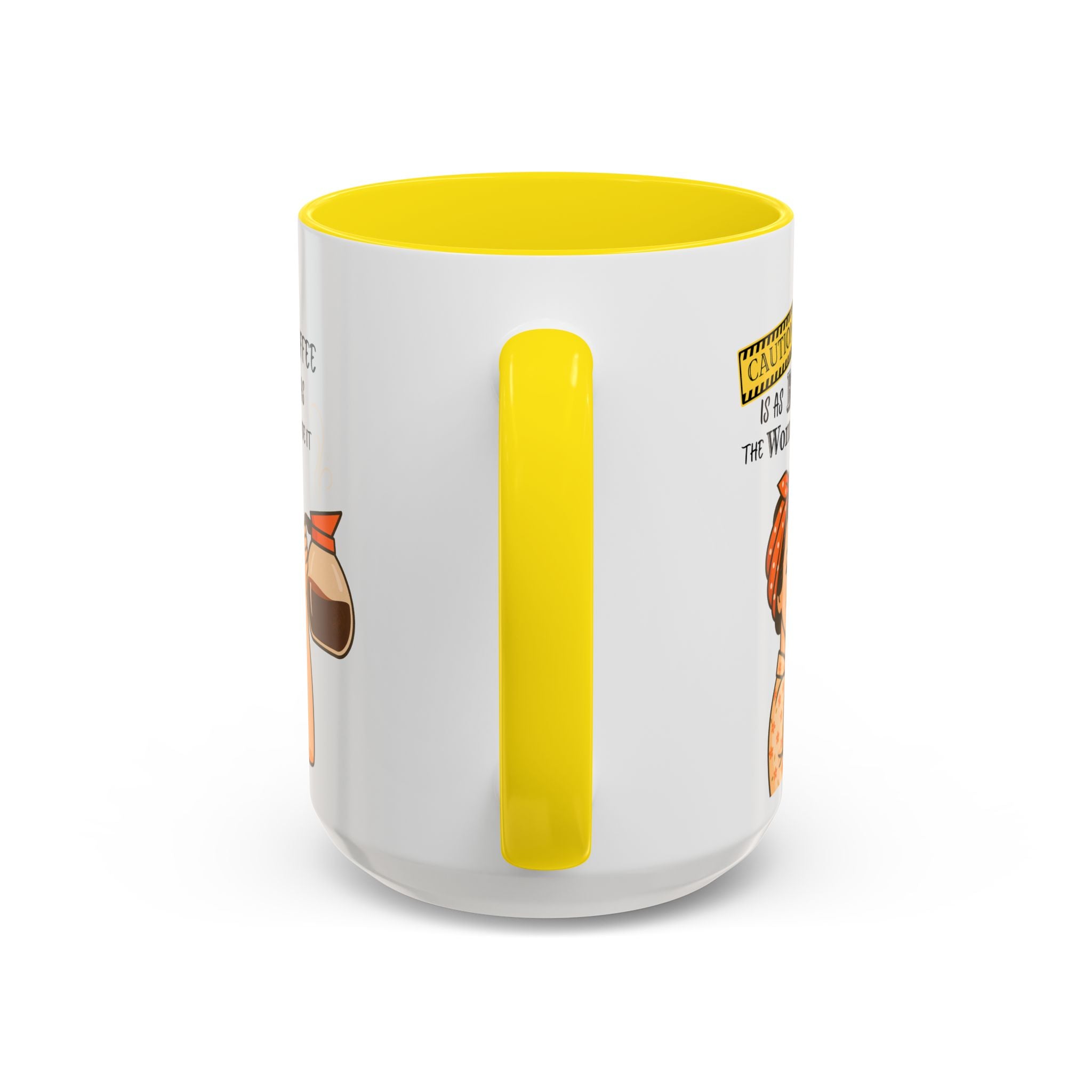 Bold Woman Coffee Mug - Caution: This Coffee is as Bold as the Woman Who Made It, Rosie the Riveter, 11oz 15oz Mug, Fun Gift for Her, Retro