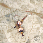 Victorian-Inspired Pearl & Crystal Earrings | Antique Copper Hypoallergenic Dangles