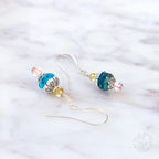 Picasso Bloom Earrings – Vintage Boho Czech Glass & Crystal Drops