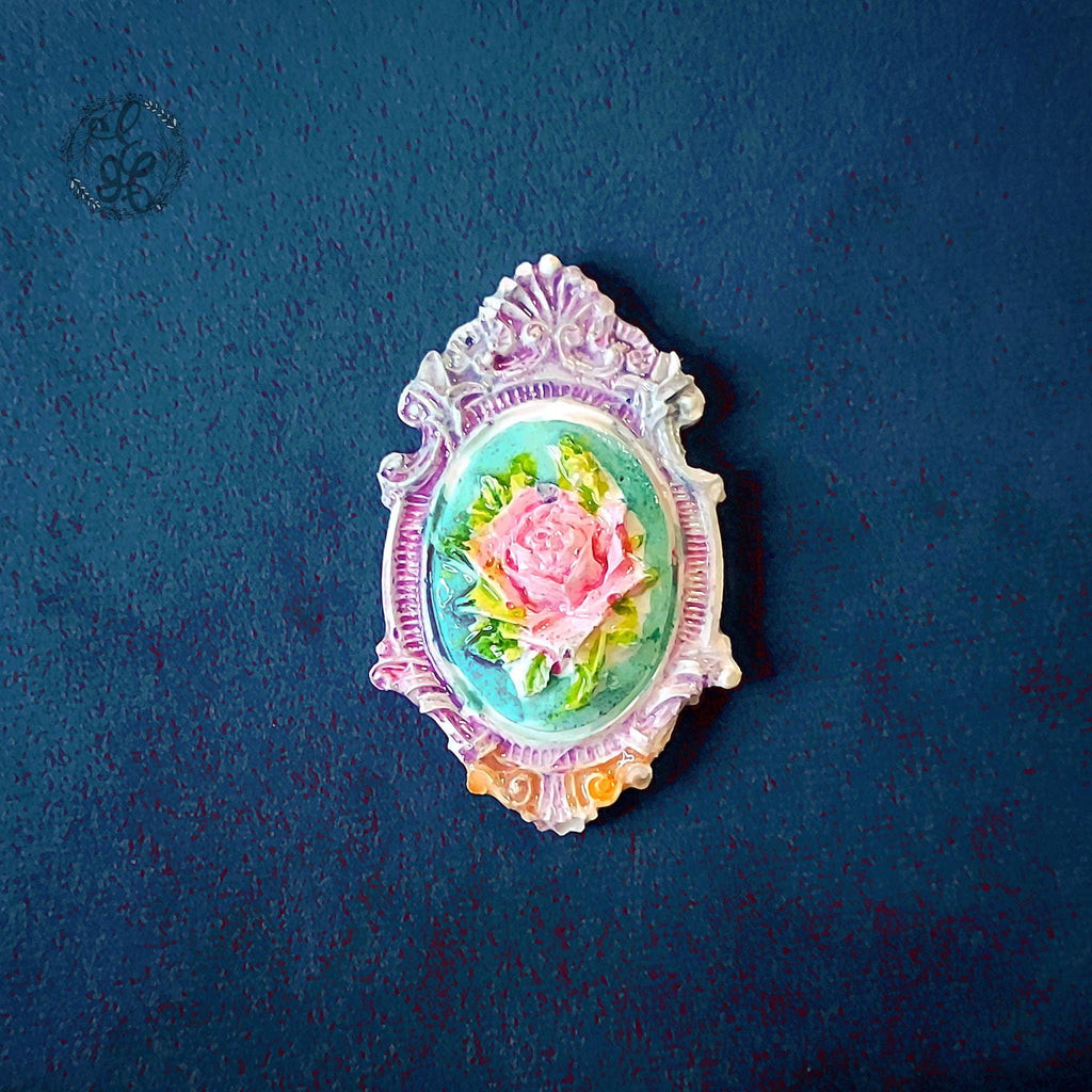 DIY Antique Style Ceramic Cameo – Paintable Craft Blank for Jewelry, Magnets, or Embellishment