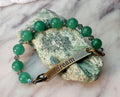 Green Aventurine Gemstone Bracelet with Dream Charm for Women, gift for friend