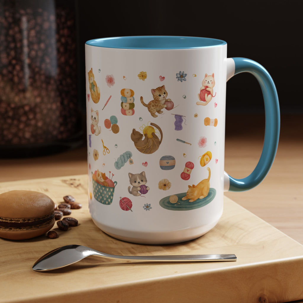 Whimsical Cat-Themed Crochet Coffee Mug, Cute Cat Lover Gift, Animal Lover Decor, Fun Kitchenware, Cat Enthusiast Mug, Gift for Cat Moms