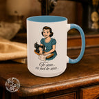 Sewing Themed Coffee Mug, Humorous Saying Homemaker Coffee Cup 15oz, Choice of Color