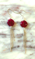 Rasberry Quartz Earrings