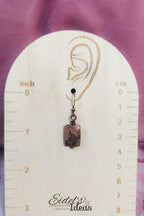 Handcrafted Rhodonite & Antique Copper Earrings – Wire Wrapped Original Design
