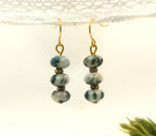 Green Moss Agate Earring Forest Green on White beaded Earrings Mossy Agate Gemstone Dangle Earring Gifts for Her