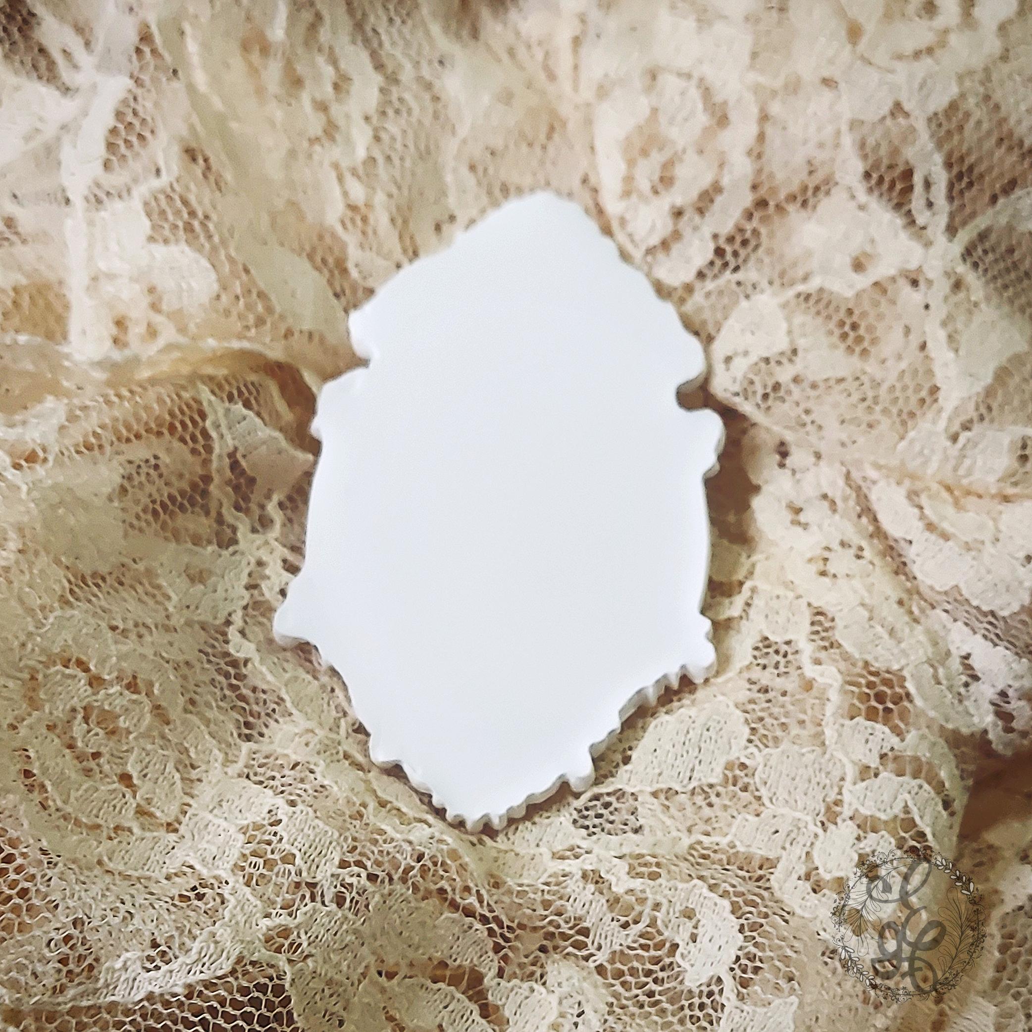 DIY Antique Style Ceramic Cameo – Paintable Craft Blank for Jewelry, Magnets, or Embellishment