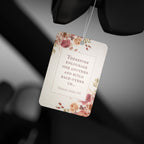 Floral Scripture Car Air Freshener — "Therefore encourage one another" (1 Thessalonians 5:11)