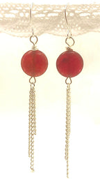 Rasberry Quartz Earrings