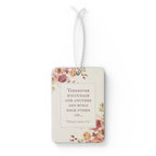 Floral Scripture Car Air Freshener — "Therefore encourage one another" (1 Thessalonians 5:11)
