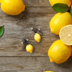 Lemon Drop Earrings – Artisan Summer Jewelry with Czech Glass and Antique Brass Leaf Charms