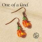 Crystal Carrot Dangle Earrings for Spring- Whimsical Jewelry