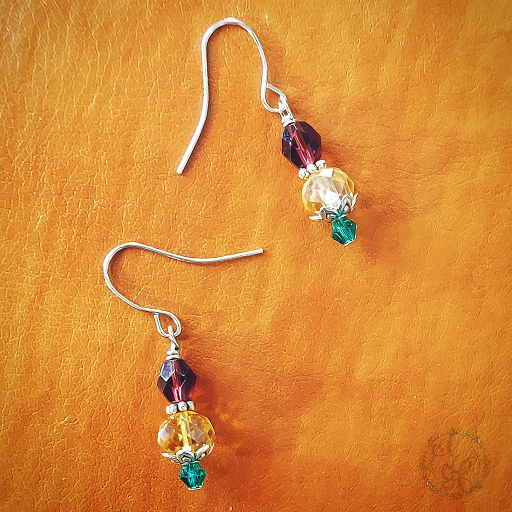 Florida Style Inspired Crystal Dangle Earrings | Option for .925 Sterling Silver French Hooks