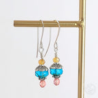 Picasso Bloom Earrings – Vintage Boho Czech Glass & Crystal Drops