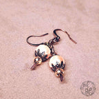 Victorian-Inspired Pearl & Crystal Earrings | Antique Copper Hypoallergenic Dangles