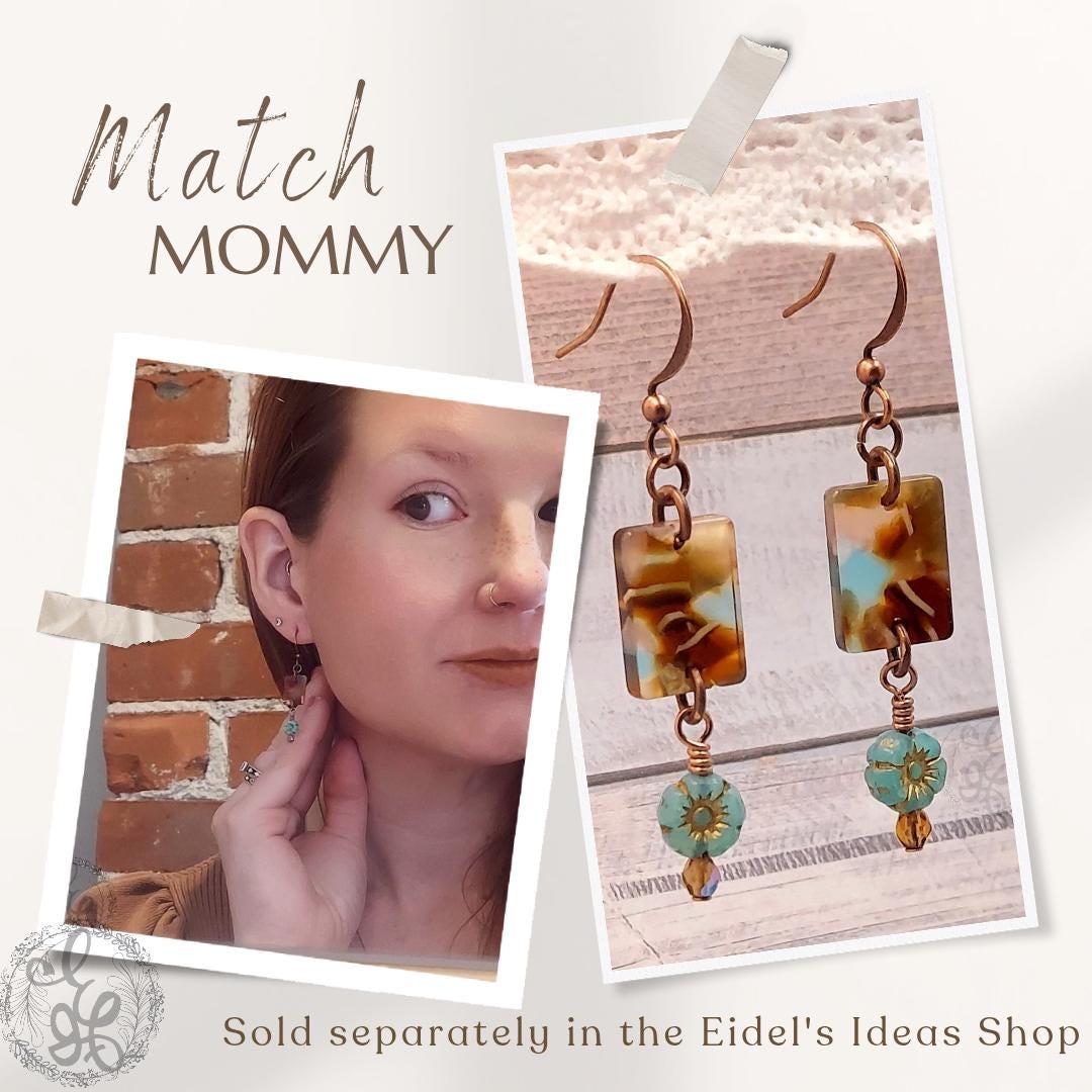 18k Gold Huggie Hoop Flower Earrings for Girls