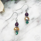 Florida Style Inspired Crystal Dangle Earrings | Option for .925 Sterling Silver French Hooks
