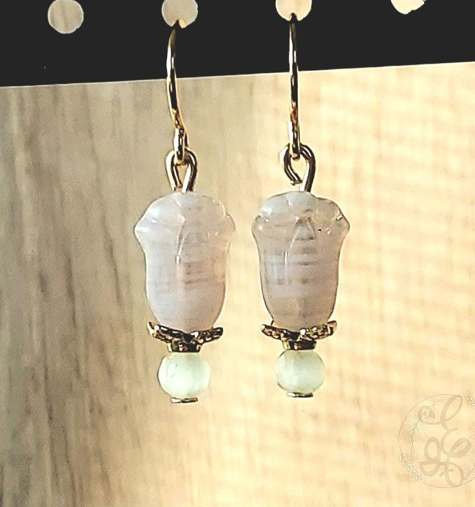 Dainty Tulip Dangle Earrings – Perfect for Spring & Easter, Limited Edition