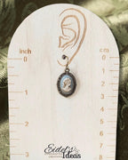 Antique Brass Cameo Earrings – Handcrafted, Sky Blue | Hypoallergenic Vintage Style Jewelry | Victorian Gift for Her