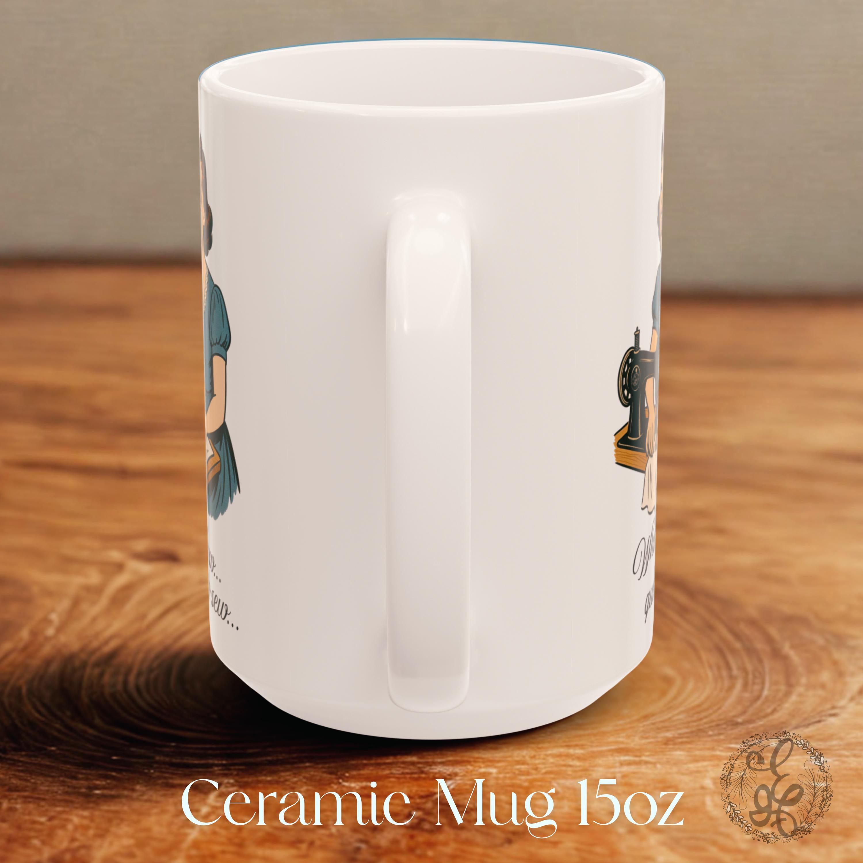 To Sew or Not to Sew Mug, Vintage Sewing Humor