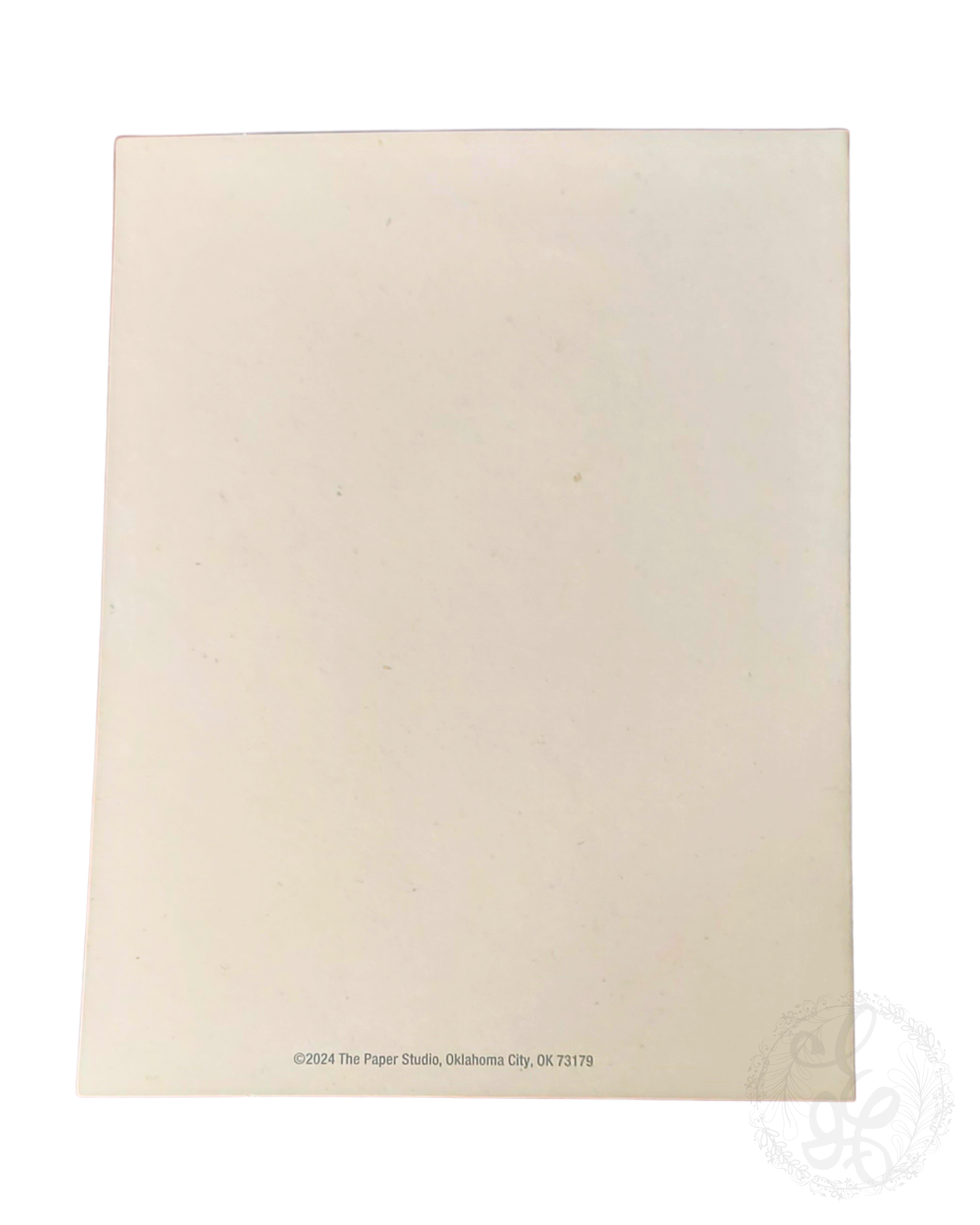 Floral Blank Note Card with Framed Border