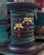 Special Edition Christmas Bow Earrings – Vintage Holiday Charm