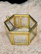 Vintage-Inspired Glass & Brass Trinket Box