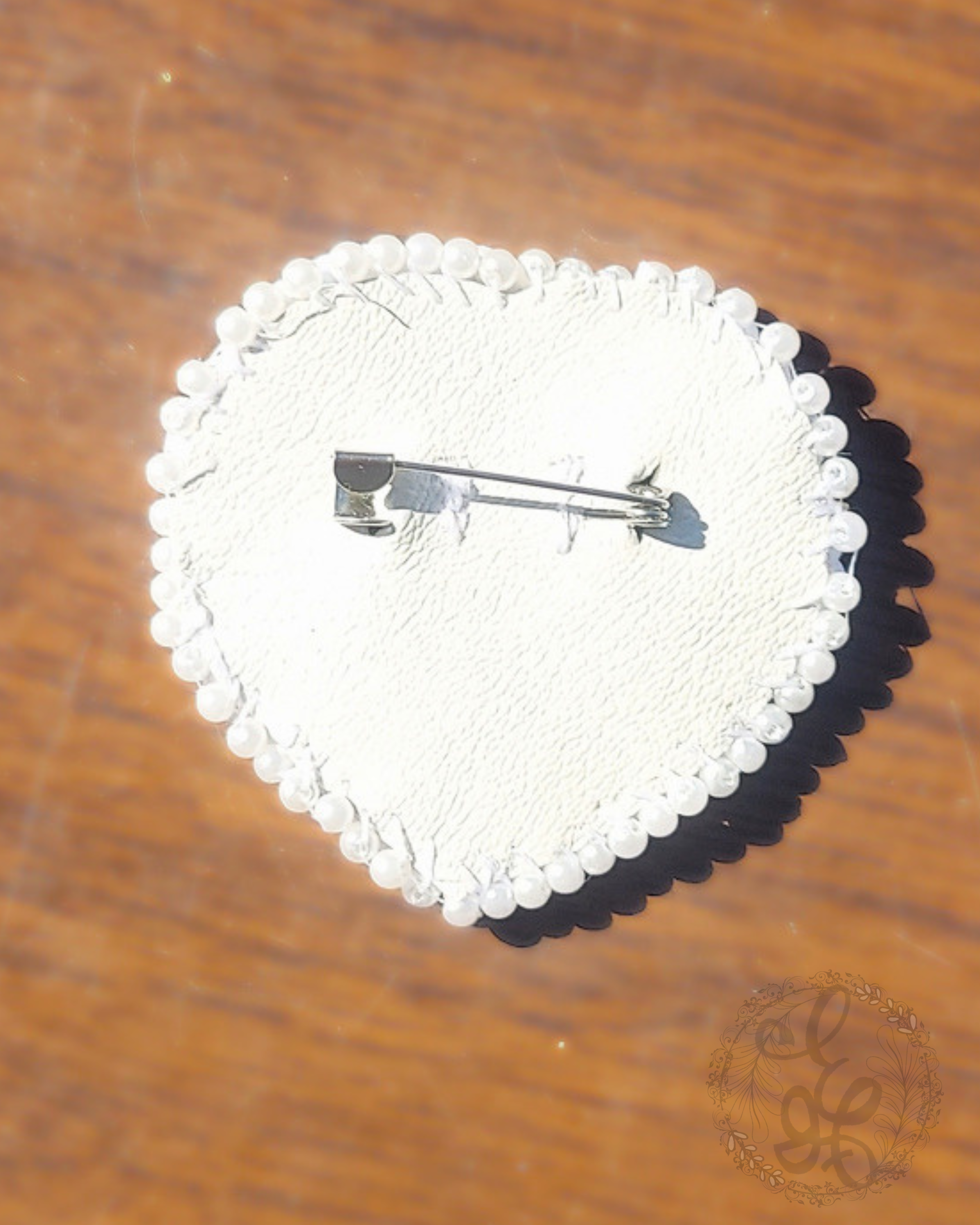 Vintage Style Heart Brooch, Hand Beaded Embroidered Pin, Blue Floral Statement Brooch, Romantic Cottage Jewelry, Artisan Handmade Gift