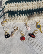Crochet Stitch Marker Charm Set - Material Girl