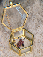 Vintage-Inspired Glass & Brass Trinket Box