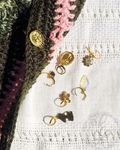 Springtime Crochet Stitch Markers Set of 7 | Leverback Locking Stitch Markers | Charm Progress Keepers | Crochet Gift
